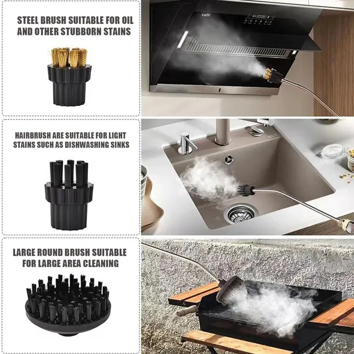 2500W Steam Cleaning Machine with Heat Resistant Gloves and Nozzle Set for Floors Tile and Upholstery
