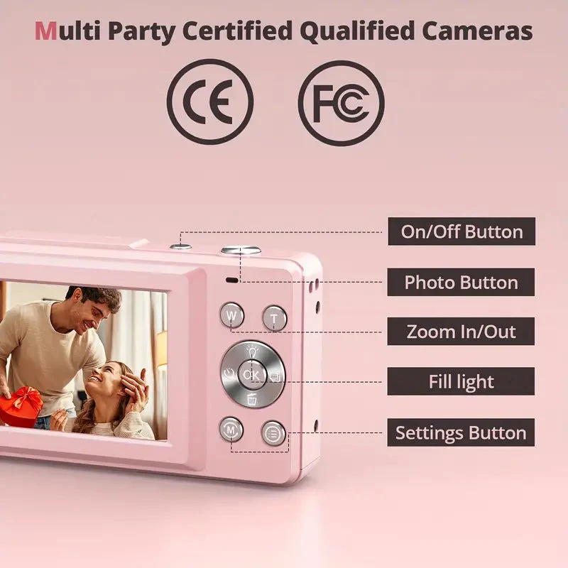 Digital Camera with 1080p Video and 32GB Storage, Retro Inspired Compact Design
