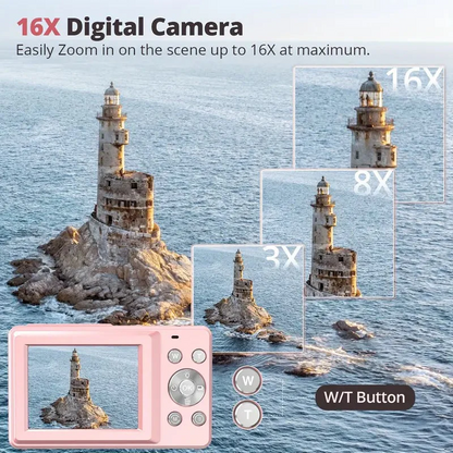 Digital Camera with 1080p Video and 32GB Storage, Retro Inspired Compact Design