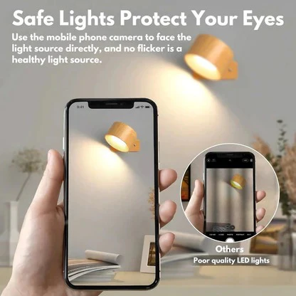 Rechargeable Wall Lamp with 360-Degree Rotation and Three Color Temperatures