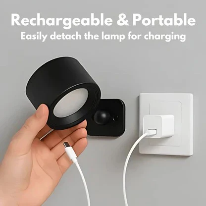 Rechargeable Wall Lamp with 360-Degree Rotation and Three Color Temperatures