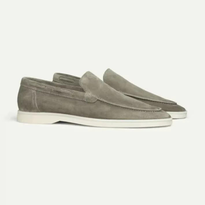Slip On Suede Loafers with Hand Stitched Build and Grip Sole for Men
