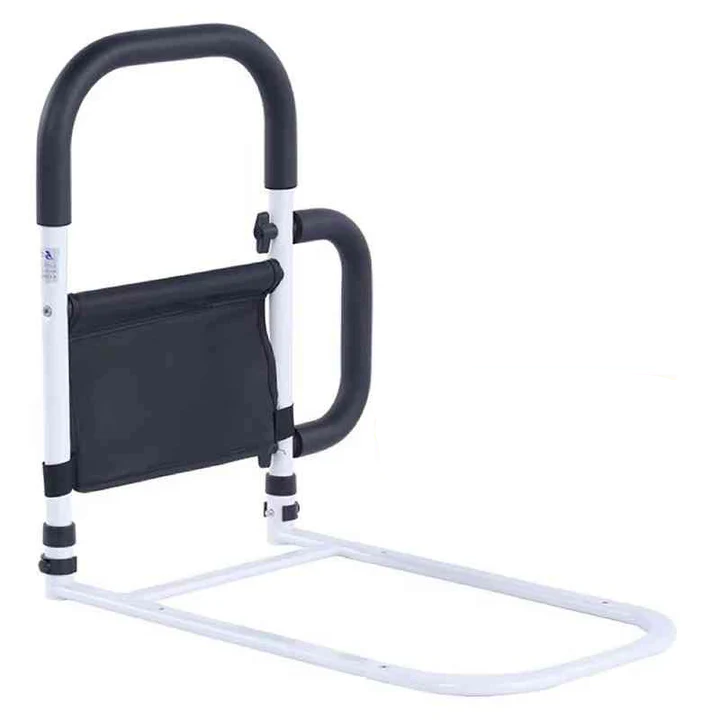 Bedside Handle Frame with Padded Grip and Adjustable Anchor Straps for Standard Mattresses