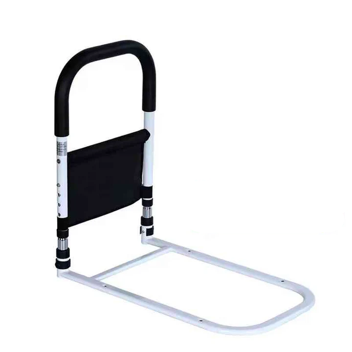 Bedside Handle Frame with Padded Grip and Adjustable Anchor Straps for Standard Mattresses
