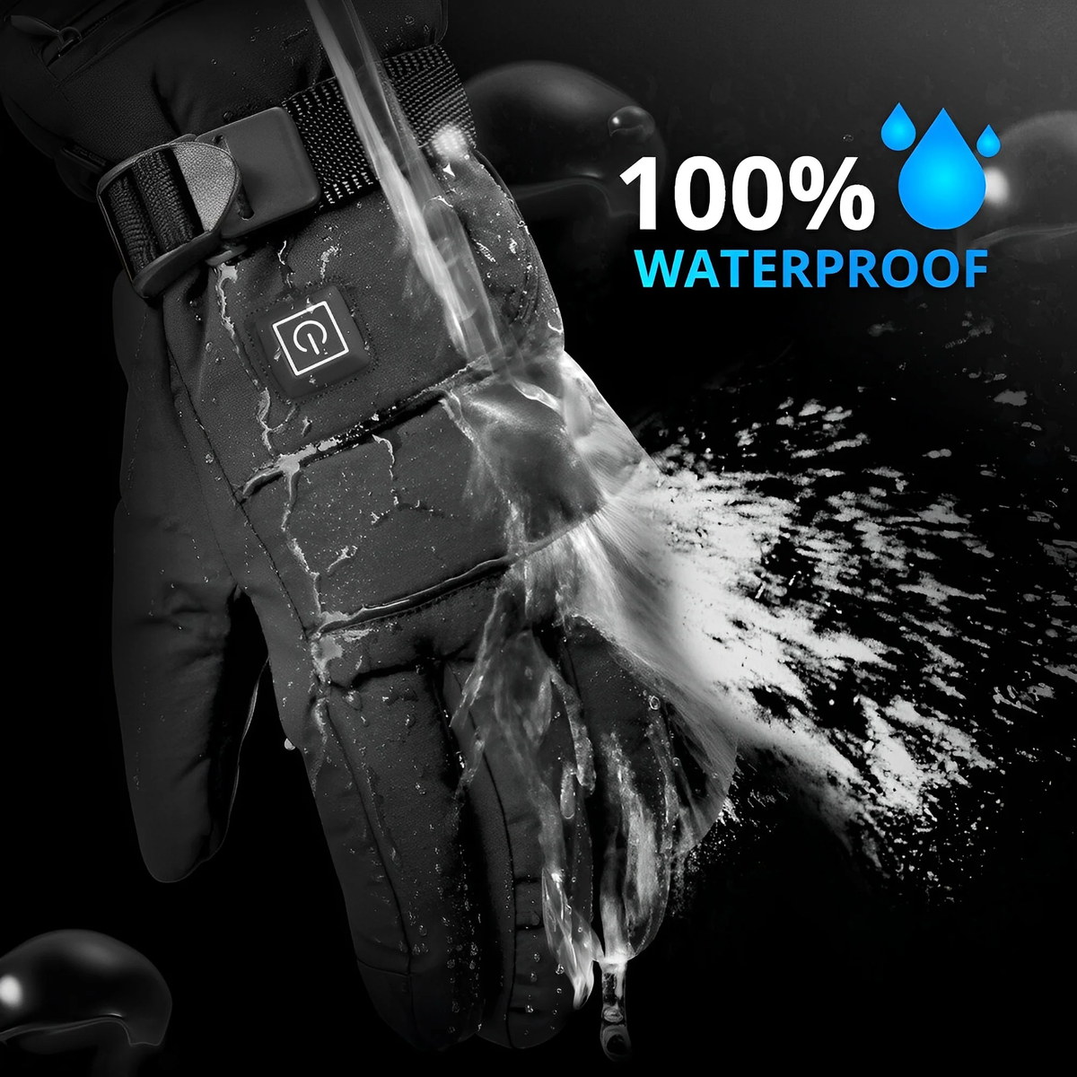 Rechargeable Heated Gloves with Carbon Fiber Elements and Touchscreen Tips, 8-Hour Battery