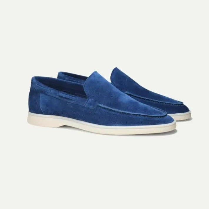 Slip On Suede Loafers with Hand Stitched Build and Grip Sole for Men