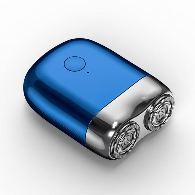 Mini Magnetic Charging Electric Shaver for Men with a Rubber Coated Handle and an IPX7 Rating in Three Colors