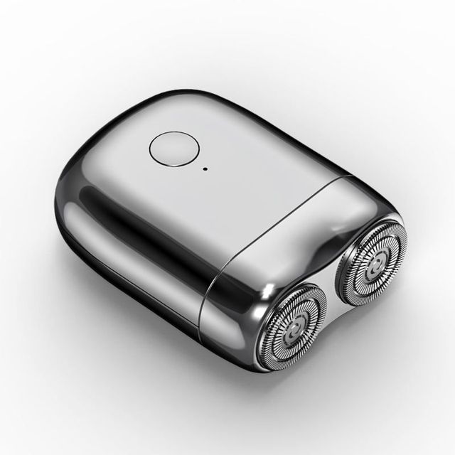 Mini Magnetic Charging Electric Shaver for Men with a Rubber Coated Handle and an IPX7 Rating in Three Colors
