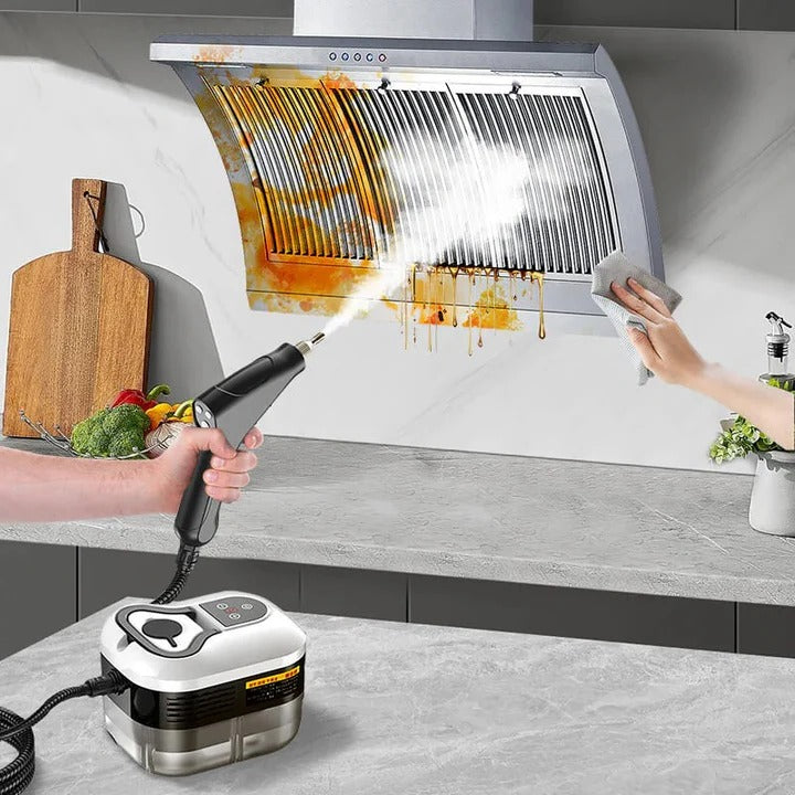 2500W Steam Cleaning Machine with Heat Resistant Gloves and Nozzle Set for Floors Tile and Upholstery
