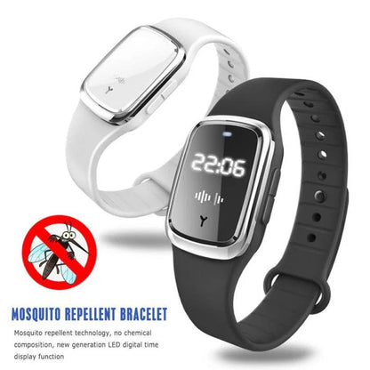 Ultrasonic Mosquito Repellent Wristband with Adjustable Silicone Strap