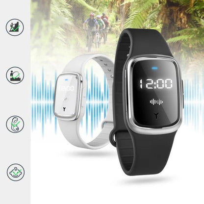 Ultrasonic Mosquito Repellent Wristband with Adjustable Silicone Strap