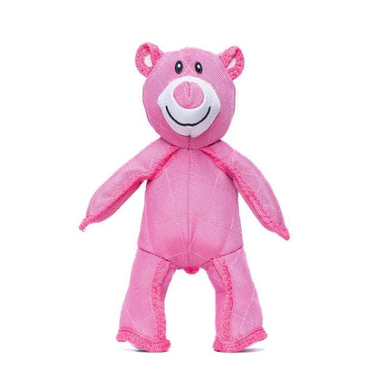 Bear Dog Toy with Squeaker and Reinforced Nylon Rubber, 8x10 Inches