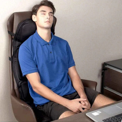 Vibrating Back Massage Pad with Heat Function and Dual Power Adapters