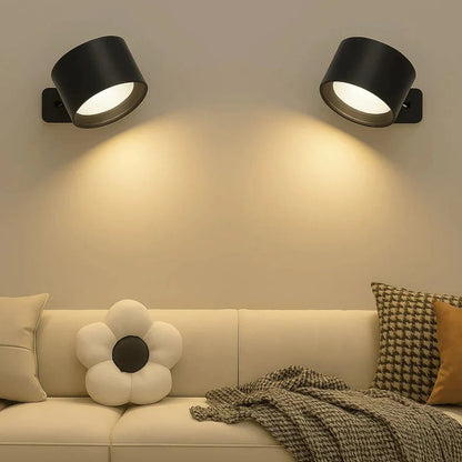 Rechargeable Wall Lamp with 360-Degree Rotation and Three Color Temperatures