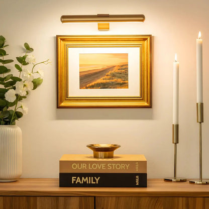 Rechargeable LED Picture Light with 360-Degree Rotation and Stepless Dimming