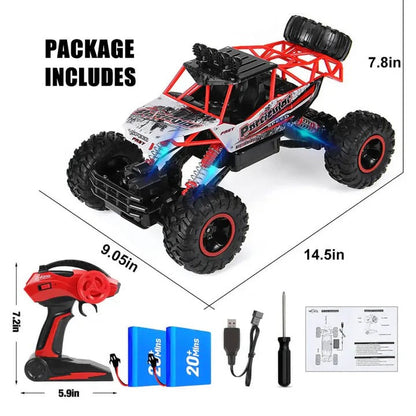 4WD RC Monster Truck with Dual Motors and 260ft Range, 22 mph Speed