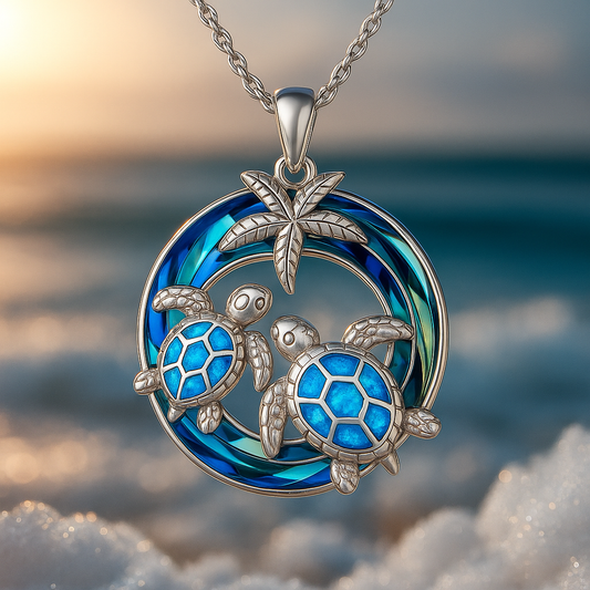 Opal Sea Turtle Necklace