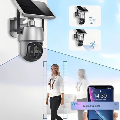 Solar Powered Wireless Outdoor Camera with 1080P Video Color Night Vision and Two Way Audio