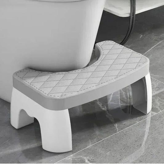 Toilet Squat Stool with Adjustable Height and Textured Grip Surface
