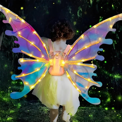Kids Motorized Fairy Wings That Flap with Lights and Sound Effects, ABS Frame
