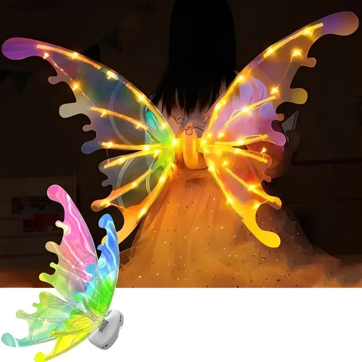 Kids Motorized Fairy Wings That Flap with Lights and Sound Effects, ABS Frame