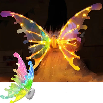 Kids Motorized Fairy Wings That Flap with Lights and Sound Effects, ABS Frame