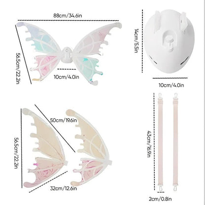 Kids Motorized Fairy Wings That Flap with Lights and Sound Effects, ABS Frame
