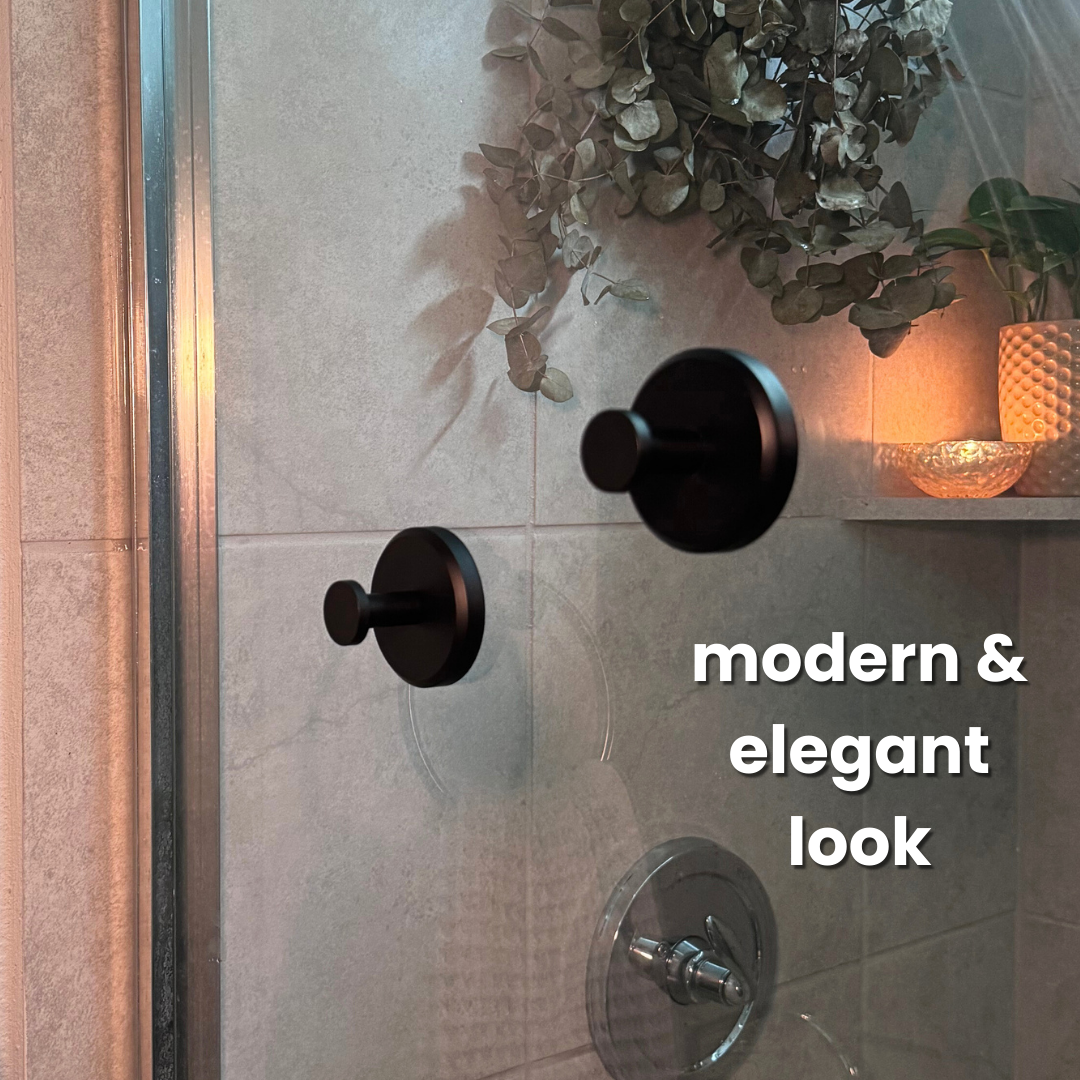 Suction Cup Hooks Holding Up to 15 Pounds Each for Towels and Utensils in Gold, Black or Silver