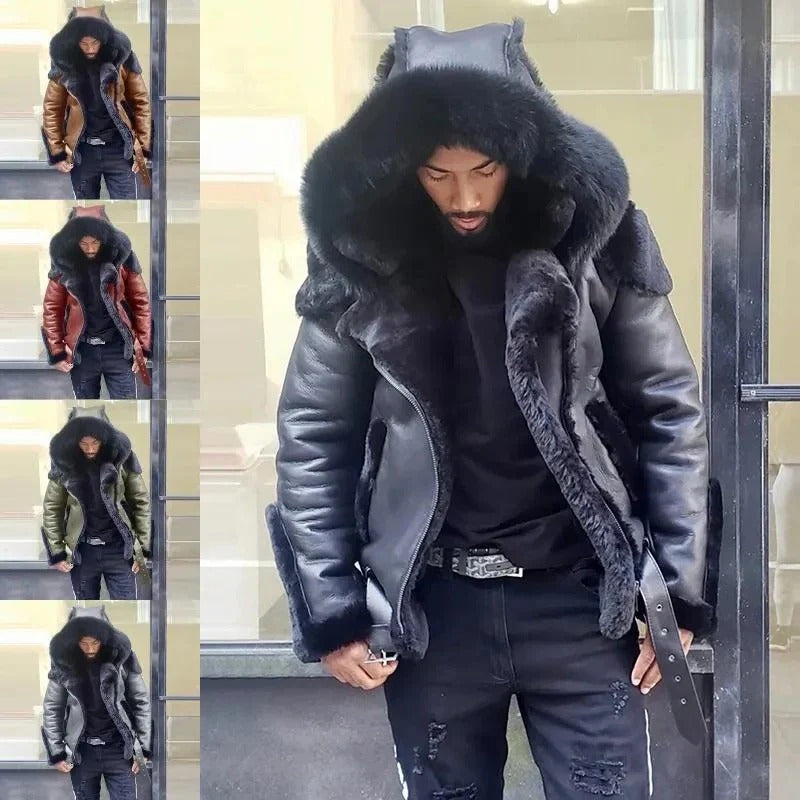 Mens Wind Resistant Jacket with Water Resistant Shell and Multi Pockets for Outdoor Wear