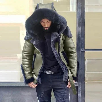 Mens Wind Resistant Jacket with Water Resistant Shell and Multi Pockets for Outdoor Wear