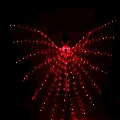Light Up Butterfly Wings with Glowing LED Edges and Shoulder Straps in Seven Colors