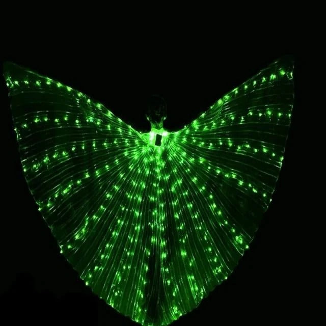 Light Up Butterfly Wings with Glowing LED Edges and Shoulder Straps in Seven Colors
