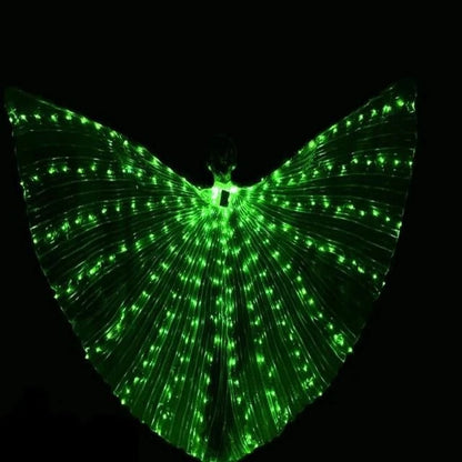 Light Up Butterfly Wings with Glowing LED Edges and Shoulder Straps in Seven Colors
