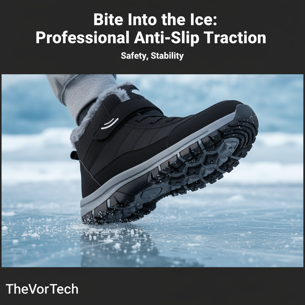 Women's Ankle High Snow Boots with Grip Tread and Plush Lining