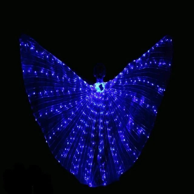 Light Up Butterfly Wings with Glowing LED Edges and Shoulder Straps in Seven Colors