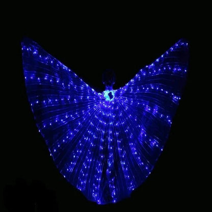 Light Up Butterfly Wings with Glowing LED Edges and Shoulder Straps in Seven Colors