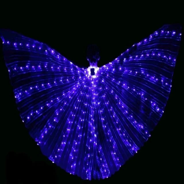 Light Up Butterfly Wings with Glowing LED Edges and Shoulder Straps in Seven Colors