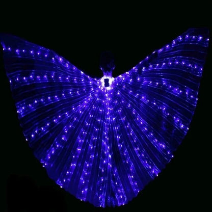 Light Up Butterfly Wings with Glowing LED Edges and Shoulder Straps in Seven Colors