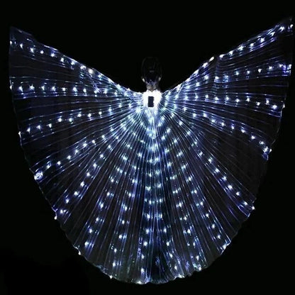 Light Up Butterfly Wings with Glowing LED Edges and Shoulder Straps in Seven Colors