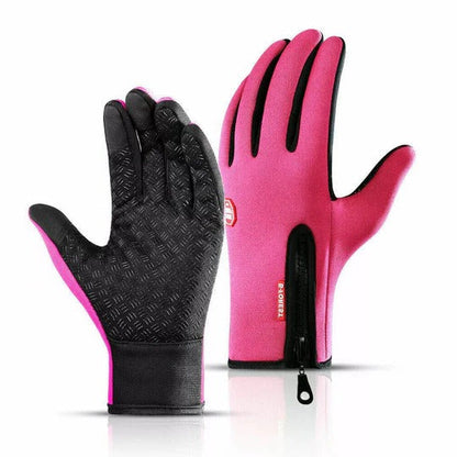 Touchscreen Winter Gloves with Textured Palm Grip and Adjustable Wrist Strap for Cold Weather
