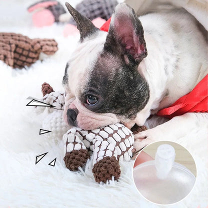 Durable Plush Dog Toy with Squeaker