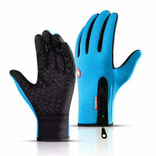 Touchscreen Winter Gloves with Textured Palm Grip and Adjustable Wrist Strap for Cold Weather