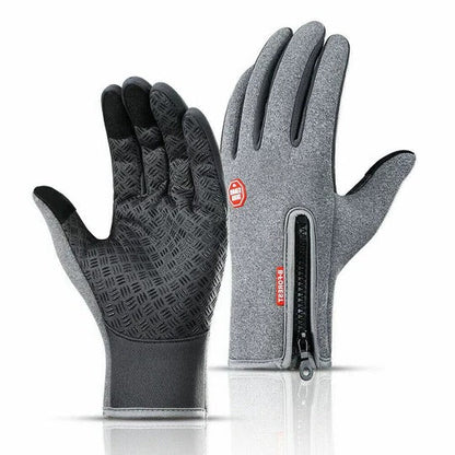 Touchscreen Winter Gloves with Textured Palm Grip and Adjustable Wrist Strap for Cold Weather