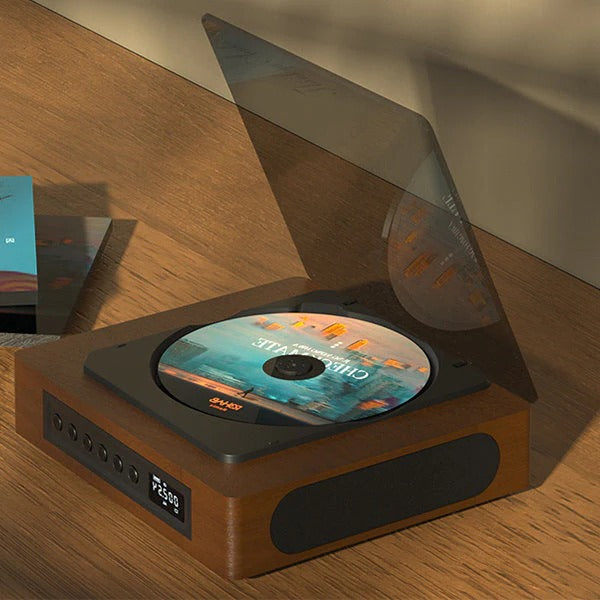CD Player with Wireless Streaming and FM Radio, LCD Display