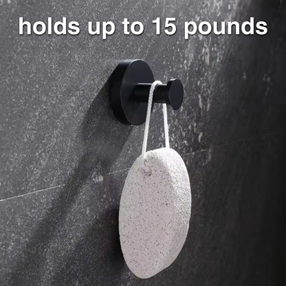 Suction Cup Hooks Holding Up to 15 Pounds Each for Towels and Utensils in Gold, Black or Silver