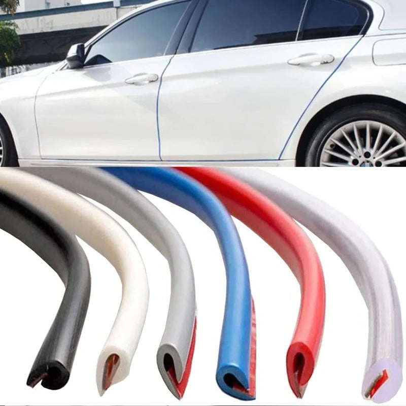 Flexible U Shaped Car Edge Trim Strip in 16.4 Feet for Doors, Trunk and Hood in Six Colors