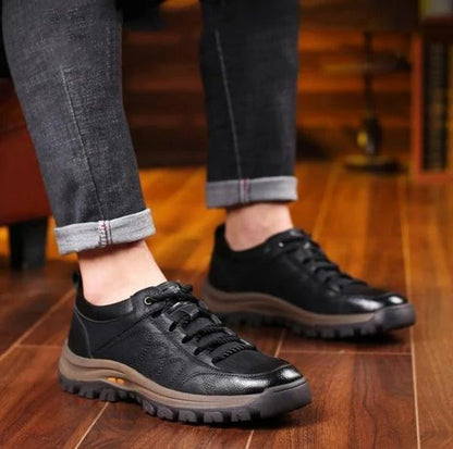 Ergonomic Shoes with Three Point Arch Support and Faux Leather Upper, Rubber Sole