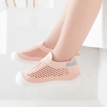Anti Slip Socks with Rubberized Grip Sole and Breathable Fabric for Children