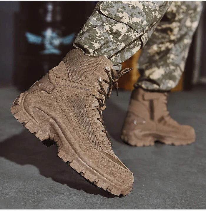 Winter Tactical Boots with Slip Resistant Sole and Moisture Wicking Lining