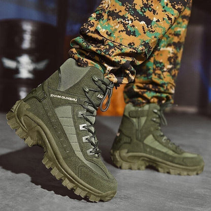 Winter Tactical Boots with Slip Resistant Sole and Moisture Wicking Lining